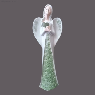 Sádrová Andělka s Minerálem - LABRADORIT