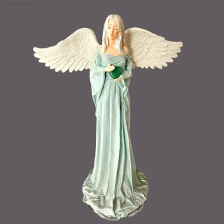 Andělka Esme s minerálem avanturín zelený 50 cm – Powertex