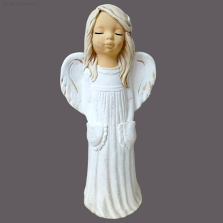 Andělka Terezka – holčička (bílá), výška 26 cm - sádra 