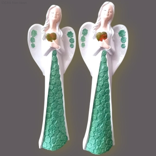 Sádrová Andělka s Minerálem - UNAKIT