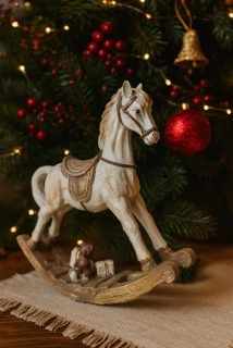 Vánoční houpací koník- polyston
