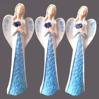 Sádrová Andělka s Minerálem - SODALIT