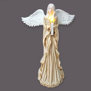 Andělka Světlana cca 50 cm – nositelka světla a naděje - Powertex
