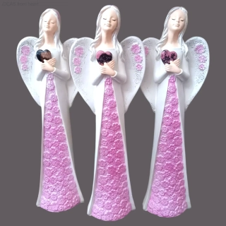 Sádrová Andělka s Minerálem - RODONIT