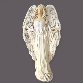 Andělka Gloria v chameleonové barvě  ,42cm  - sádra 