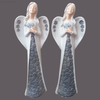 Sádrová Andělka s  Minerálem - MAGNEZIT