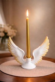 Andělská křídla – dekorativní svícen pro Váš domov