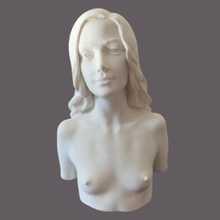 Sádrová busta ženské hlavy 11 cm pro Powertex – typ 02
