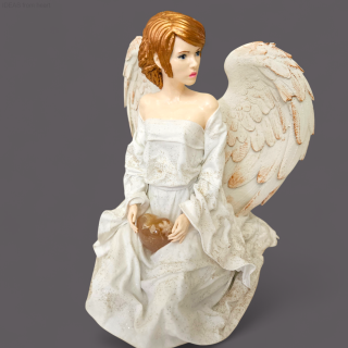 Andělka Floria  23 cm s květovým achátem ( Powertex)