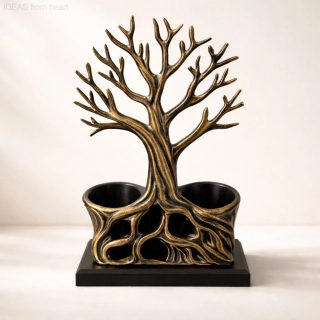 Strom života – stojan na tužky se zlatou patinou