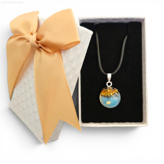 Orgonitová kulička s křišťálem a opalitem – amulet světla a harmonie