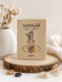 Minerální přívěsek srdce – obrázkový jaspis - Vodnář 
