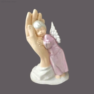 Ruka Panny Marie - růžová 11,5 cm - sádra