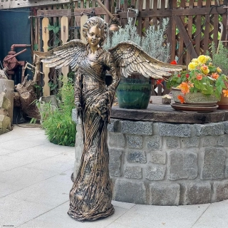 Velká Andělka 115 cm v bronzové barvě - zahradní socha  - Powertex